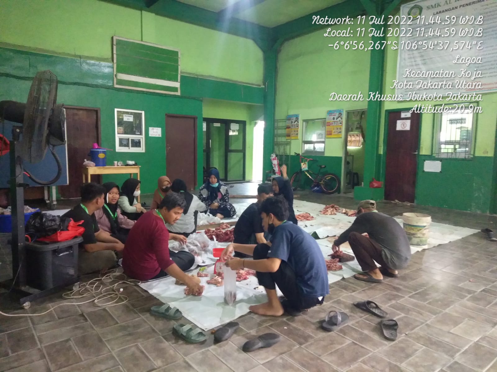 Kegiatan Pemotongan Hewan Kurban Idul Adha 1443 H